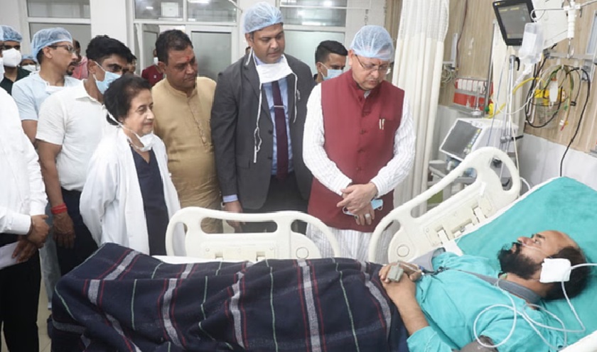 CM Dhami reached rishikesh aiims
