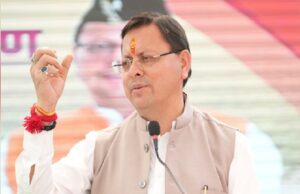 CM Dhami on song-dam