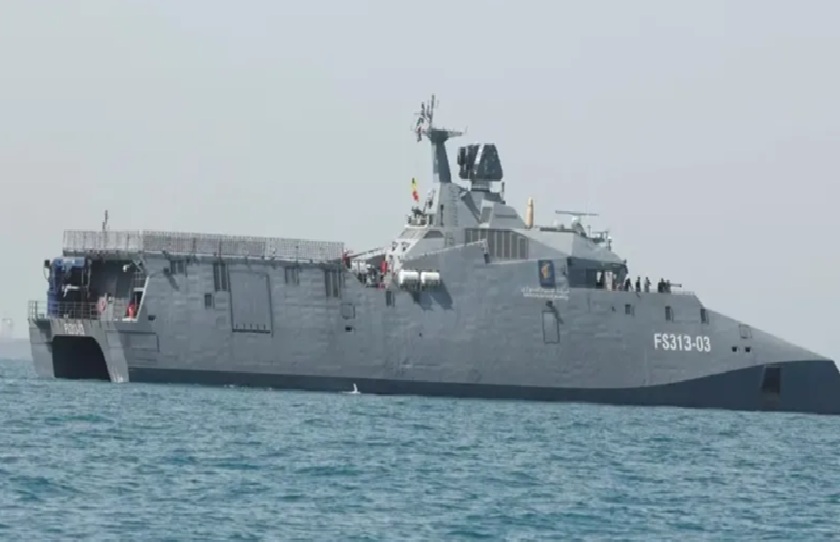 iranian warship targeted