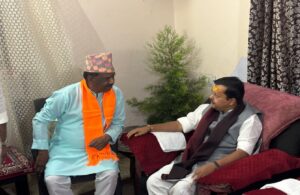 Nitin nabin with booth adhayaksha